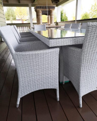 Обеденный комплект плетеной мебели Ривьера