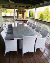 Обеденный комплект плетеной мебели Ривьера