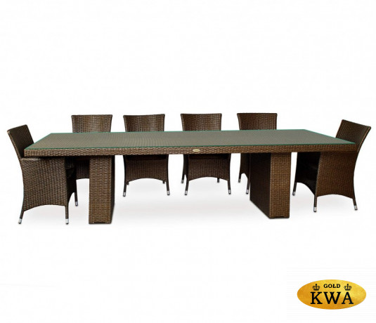 Обеденный комплект плетеной мебели Ривьера