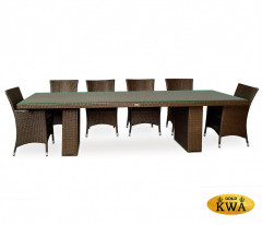 Обеденный комплект плетеной мебели Ривьера