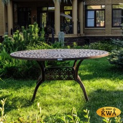 Обеденный стол из литого алюминия WILHELM