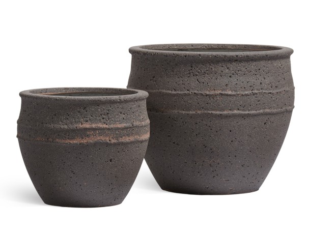 Кашпо Treez Ergo Italica Чаша черный песок в-45, д-53 см