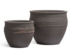 Кашпо Treez Ergo Italica Чаша черный песок в-45, д-53 см