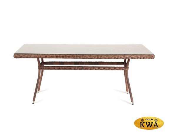 "Латте" плетеный стол из искусственного ротанга 200х90см, цвет коричневый