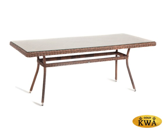 "Латте" плетеный стол из искусственного ротанга 200х90см, цвет коричневый