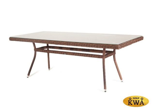 "Латте" плетеный стол из искусственного ротанга 200х90см, цвет коричневый