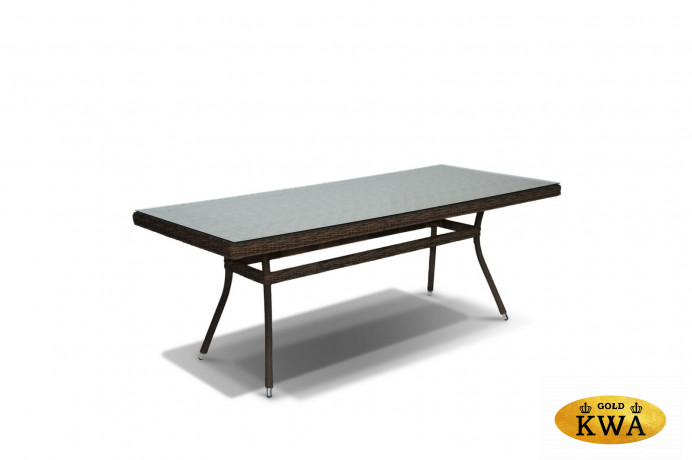 "Латте" плетеный стол из искусственного ротанга 200х90см, цвет коричневый