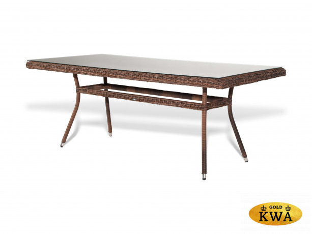 "Латте" плетеный стол из искусственного ротанга 200х90см, цвет коричневый
