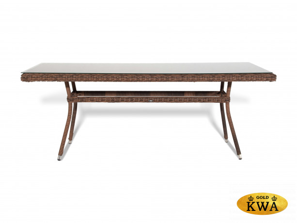 "Латте" плетеный стол из искусственного ротанга 200х90см, цвет коричневый