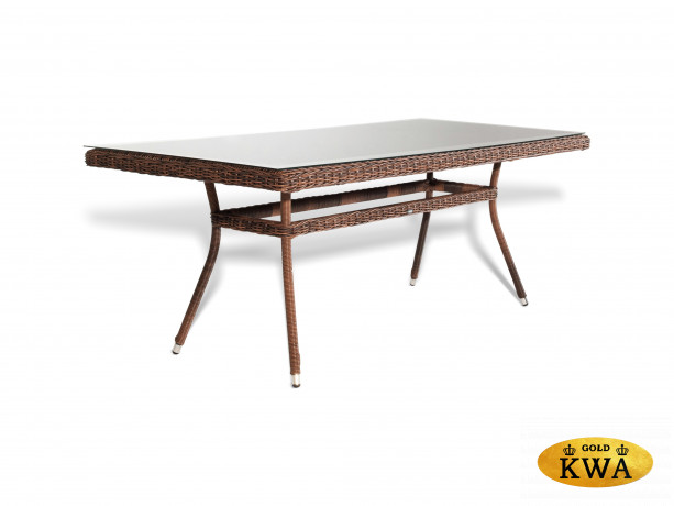 "Латте" плетеный стол из искусственного ротанга 200х90см, цвет коричневый