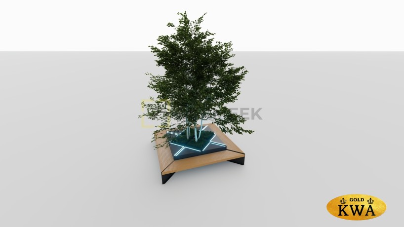 Модульная скамейка «Хеопс» с подсветкой (лиственница)