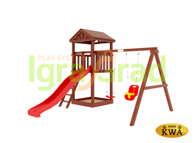 Детская площадка IgraGrad "Панда Фани Tower" с качельным модулем