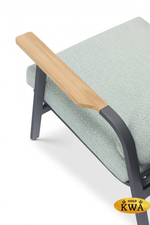 Malmo с 3-х местным диваном Комплект лаунж мебели антрацит/зелёный, алюминий