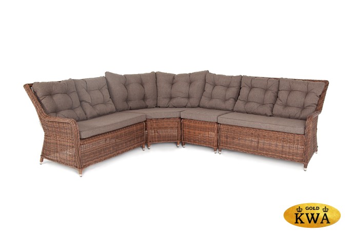 "Бергамо" модульный диван из ротанга, цвет коричневый