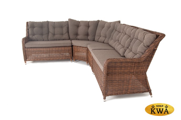 "Бергамо" модульный диван из ротанга, цвет коричневый