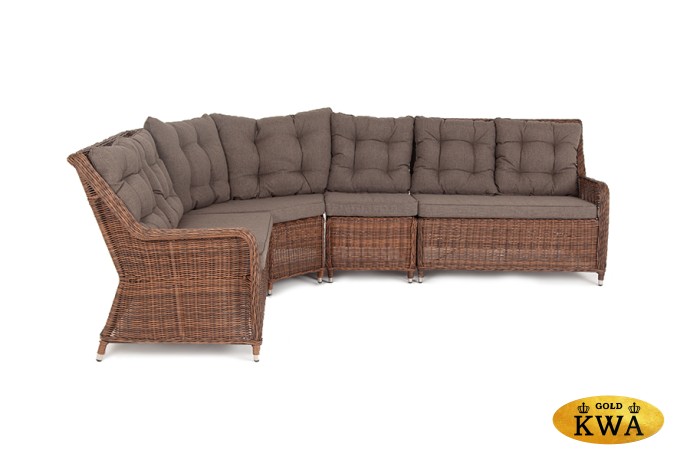 "Бергамо" модульный диван из ротанга, цвет коричневый