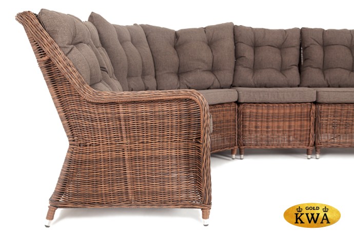 "Бергамо" модульный диван из ротанга, цвет коричневый