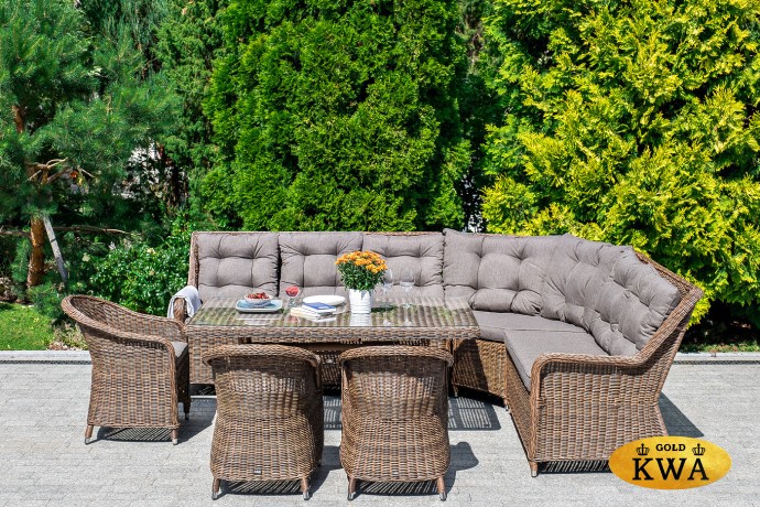 "Бергамо" модульный диван из ротанга, цвет коричневый