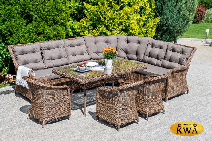 "Бергамо" модульный диван из ротанга, цвет коричневый