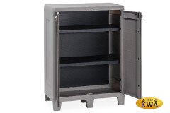 Уличная тумба TOOMAX 2х дверная глубокая WOODY'S XL (2 полки), светло-серый