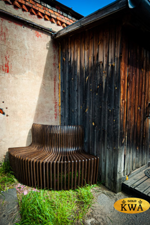 СКАМЬЯ КРУГОВАЯ параметрическая деревянная CIRCUM BANCO IV темная 1/4