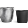 Кашпо TREEZ Effectory Metal Округлый конус Серебро в-28, д-30 см