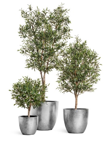 Кашпо TREEZ Effectory Metal Округлый конус Серебро в-28, д-30 см