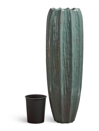 Кашпо TREEZ Effectory Cerama кашпо-ваза изумрудный лак в-67 см 1/1