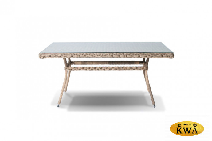 Латте плетеный стол из искусственного ротанга, цвет соломенный 160х90см