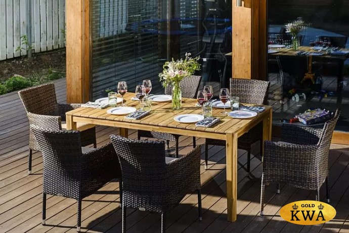 Обеденный комплект AURA 170 см на 6 персон с креслами  Joygarden