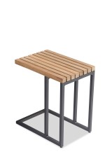 Amal Стол антрацит/натуральный, алюминий/тик