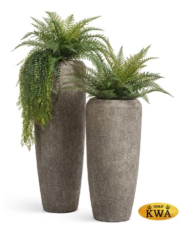 Кашпо TREEZ Effectory Volcano Высокий конус Design Серо-коричневый туф в-97 см 1/1