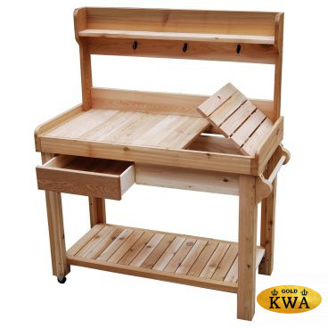 Стол рабочий садовый деревянный №1