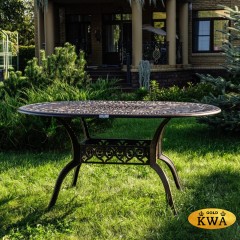 Обеденный стол из литого алюминия WILHELM
