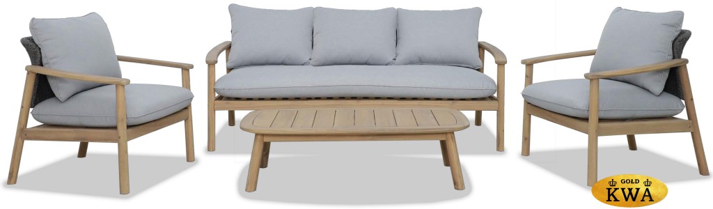 Лаунж-кресло деревянное с подушками