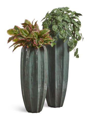 Кашпо TREEZ Effectory Aura Высокая Кашпо-ваза Изумрудный лак д-43 см, в-100 см 1/1