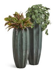 Кашпо TREEZ Effectory Aura Высокая Кашпо-ваза Изумрудный лак д-43 см, в-100 см 1/1
