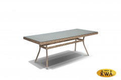 &quot;Латте&quot; плетеный стол из искусственного ротанга 200х90см, цвет соломенный