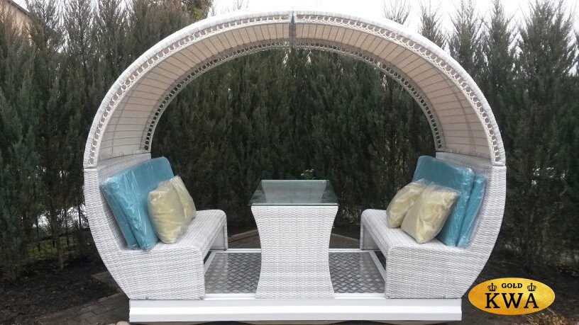 Маятниковые качели со столом Derong из искусственного ротанга