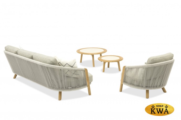 Avesta Комплект лаунж мебели серый, тик/алюминий/веревка