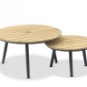 Marine Стол кофейный антрацит/натуральный, алюминий/тик