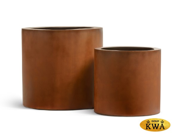 Кашпо TREEZ Effectory Corten Steel Циллиндр д-41, в-39 см