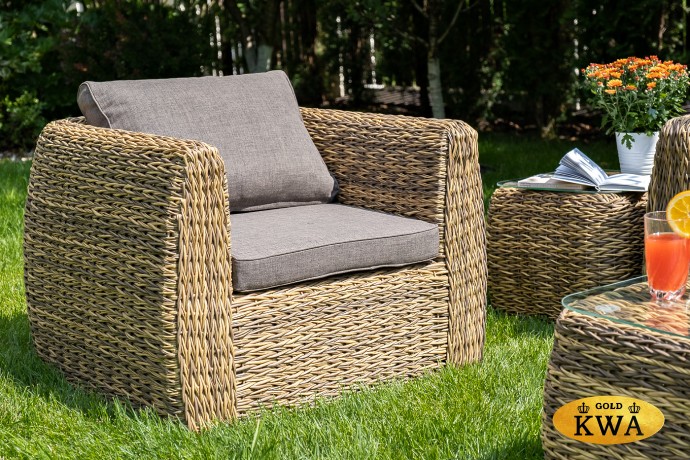 "Кальяри" лаунж-зона из искусственного ротанга (гиацинт), цвет соломенный