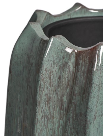 Кашпо TREEZ Effectory Aura Высокая Кашпо-ваза Изумрудный лак д-45 см, в-135 см 1/1