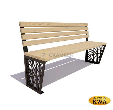 Скамейка «Роща» без подлокотников (2,5 м ангарская сосна,40х60)