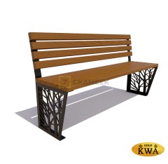 Скамейка «Роща» без подлокотников (2,5 м ангарская сосна,40х60)