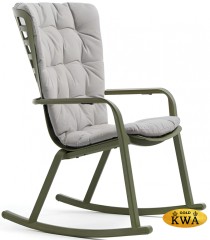Кресло-качалка пластиковое с подушкой