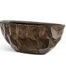 Кашпо TREEZ Effectory Metal Высокая лодка Design Crumple Чернёная бронза в-26, ш-35, дл-69 см