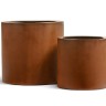 Кашпо TREEZ Effectory Corten Steel Циллиндр Бархатистая окись д-53 см, в-50 см