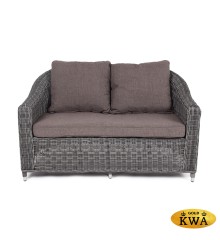 "Кон Панна" диван из искусственного ротанга двухместный, цвет графит